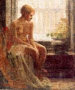 Mulhaupt, Frederick John Nude Seated by a Window oil painting on canvas
